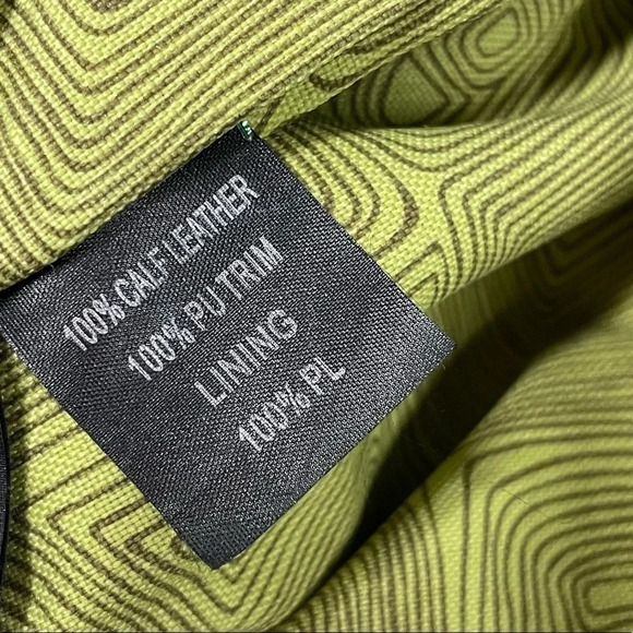 Francesco Biasia Brown 100% Calf Leather Perforated Fringe Bucket Bag Hobo - Picture 12 of 15